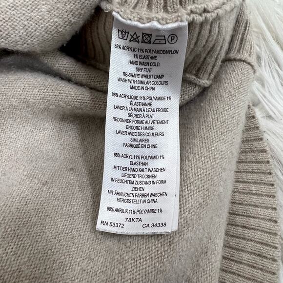 French Connection Long Tunic Turtleneck Sweater Size Large - Picture 8 of 10